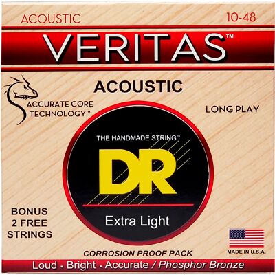 DR Strings VTA-10 Veritas western-guitar-strenge, 010-048 DR Strings VTA-10 Veritas western-guitar-strenge, 010-048