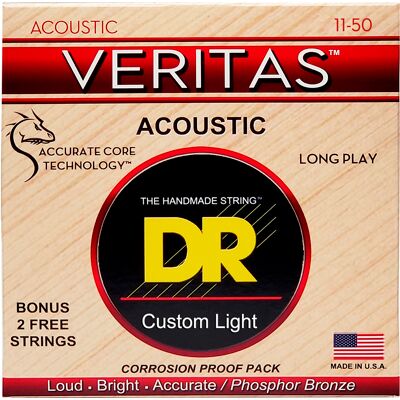 DR Strings VTA-11 Veritas western-guitar-strenge, 011-050 DR Strings VTA-11 Veritas western-guitar-strenge, 011-050