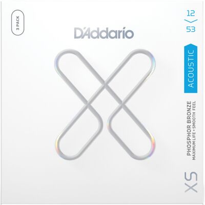 D'Addario XSAPB1253 3 Pack western-guitar-strenge,012-053 D'Addario XSAPB1253 3 Pack western-guitar-strenge,012-053