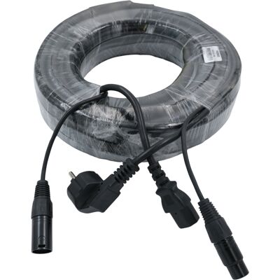 Hiend XLR-EUIEC20 strøm- og XLR-til-XLR-kabel 20 meter Hiend XLR-EUIEC20 strøm- og XLR-til-XLR-kabel 20 meter