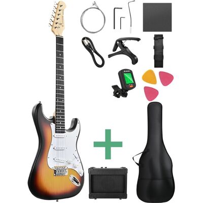 Donner DST-80 el-guitar pakke sunburst Donner DST-80 el-guitar pakke sunburst