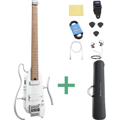 Donner HUSH-X PRO silent el-guitar hvid Donner HUSH-X PRO silent el-guitar hvid