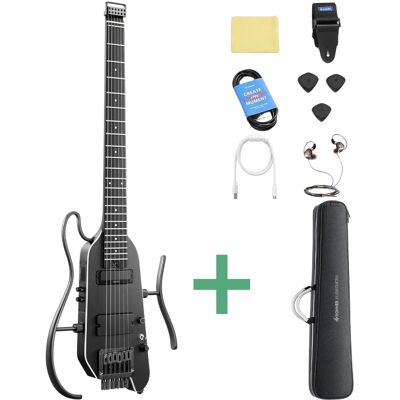 Donner HUSH-X PRO silent el-guitar sort Donner HUSH-X PRO silent el-guitar sort