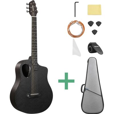 Donner RISING-G2 western-guitar sort Donner RISING-G2 western-guitar sort