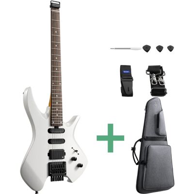 Donner HLX-500 Headless el-guitar hvid Donner HLX-500 Headless el-guitar hvid