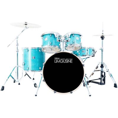 Drum Limousine Explorer 22 TS trommesæt turquoise sparkle Drum Limousine Explorer 22 TS trommesæt turquoise sparkle
