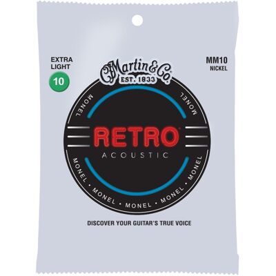 Martin MM10 Retro Monel western-guitar-strenge, extra light Martin MM10 Retro Monel western-guitar-strenge, extra light