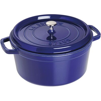 Staub La Cocotte Cocotte 28 Cm / 6,75 L, Rund, Mørk-Blå, Støbejern Staub La Cocotte Cocotte 28 Cm / 6,75 L, Rund, Mørk-Blå, Støbejern