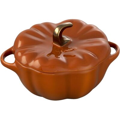 Staub Stentøj Cocotte 15 Cm / 700 Ml, Græskar, Kanel, Keramisk Staub Stentøj Cocotte 15 Cm / 700 Ml, Græskar, Kanel, Keramisk