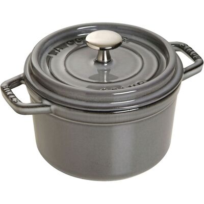 Staub La Cocotte Cocotte 14 Cm / 800 Ml, Rund, Grafitgrå, Støbejern Staub La Cocotte Cocotte 14 Cm / 800 Ml, Rund, Grafitgrå, Støbejern