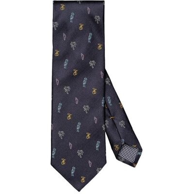 ETON Motif Woven Silk Tie ONESIZE ONESIZE ETON Motif Woven Silk Tie ONESIZE ONESIZE