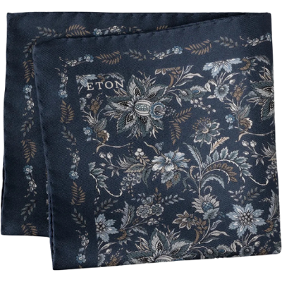 ETON Floral Silk Pocket Square ONESIZE ONESIZE ETON Floral Silk Pocket Square ONESIZE ONESIZE