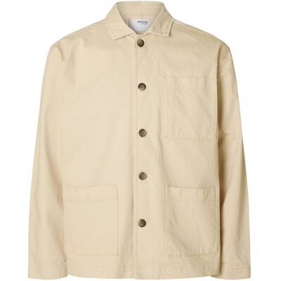 SELECTED SLHNOAH 5511 ECRU DNM HYBRID JACKET M M SELECTED SLHNOAH 5511 ECRU DNM HYBRID JACKET M M