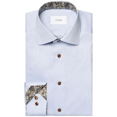 ETON Paisley Effect Signature Twill Shirt 39 39 ETON Paisley Effect Signature Twill Shirt 39 39