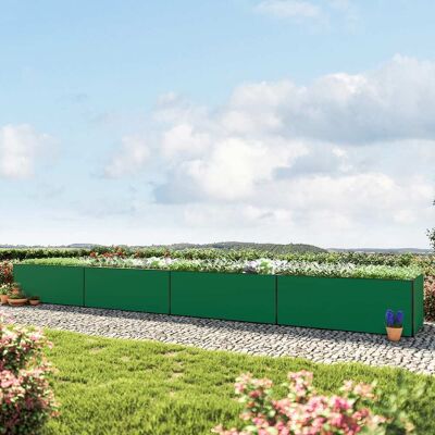 GFP Aluminium Grøn Højbed - 1,19x7,71m, Udvideligt GFP Aluminium Grøn Højbed - 1,19x7,71m, Udvideligt