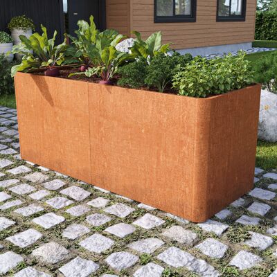 PRIMEYARD 200 x 80 x 60 cm Højbed, cortenstål, rust-optik, inkl. perforeret bund - (GFPV00816) PRIMEYARD 200 x 80 x 60 cm Højbed, cortenstål, rust-optik, inkl. perforeret bund - (GFPV00816)