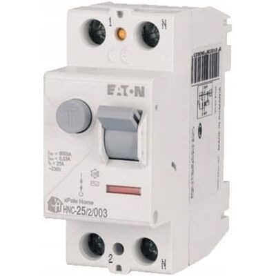 EATON HNC Residualstrømsafbryder - 25A, 6kA, Type AC EATON HNC Residualstrømsafbryder - 25A, 6kA, Type AC