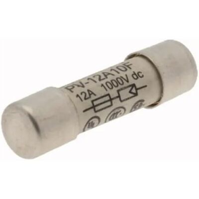 Eaton gPV 10x38 12A 1000V DC sikring - Beskyttelse af PV-kæder Eaton gPV 10x38 12A 1000V DC sikring - Beskyttelse af PV-kæder