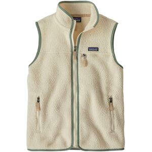 Patagonia Womens Retro Pile Vest-Natural W/ellwood Green (Ntle)-S Patagonia Womens Retro Pile Vest-Natural W/ellwood Green (Ntle)-S