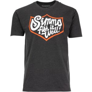 Simms Fish It Well Badge T-Shirt Charcoal Heather-S Simms Fish It Well Badge T-Shirt Charcoal Heather-S