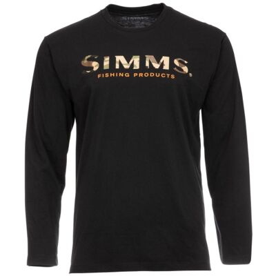 Simms Logo Shirt Ls-Black-M Simms Logo Shirt Ls-Black-M