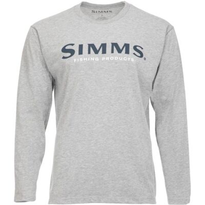 Simms Logo Shirt Ls-Grey Heather-M Simms Logo Shirt Ls-Grey Heather-M