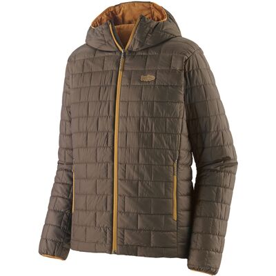 Patagonia Mens Nano Puff Fitz Roy Trout Hoody-Otter Brown (Otbr)-L Patagonia Mens Nano Puff Fitz Roy Trout Hoody-Otter Brown (Otbr)-L