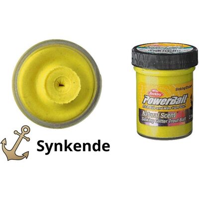 Berkley Powerbait Sinking Sunshine Yellow Glitter Trout Dough Berkley Powerbait Sinking Sunshine Yellow Glitter Trout Dough