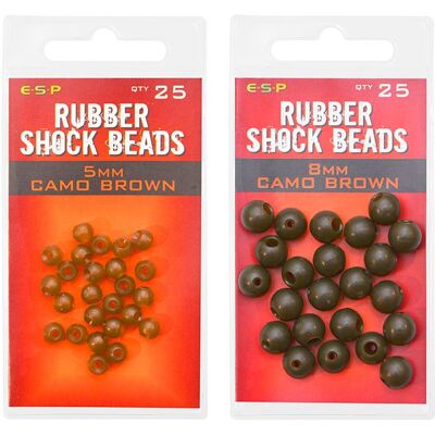 Esp Rubber Shock Beads Camo Brown-5mm Esp Rubber Shock Beads Camo Brown-5mm