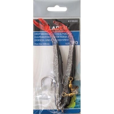 Fladen Deep Sea Rig Twintail Black Glitter Fladen Deep Sea Rig Twintail Black Glitter