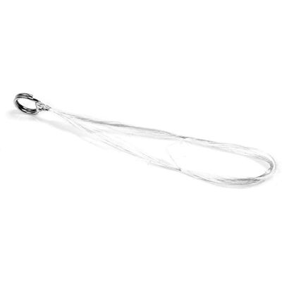 Fladen Silketråd Til Hornfisk Med Springring - 10 Stks.-Hvid Fladen Silketråd Til Hornfisk Med Springring - 10 Stks.-Hvid