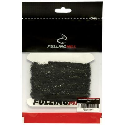 Fulling Mill Cactus Chenille Translucent 15mm-Black Fulling Mill Cactus Chenille Translucent 15mm-Black