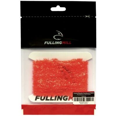 Fulling Mill Cactus Chenille Translucent 15mm-Fl. Hot Coral Fulling Mill Cactus Chenille Translucent 15mm-Fl. Hot Coral
