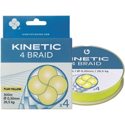Kinetic 4 Braid 300m Fluo Yellow-0,16mm Kinetic 4 Braid 300m Fluo Yellow-0,16mm
