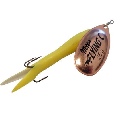 Mepps Aglia Fly Upstream-25 Gr. (20 Gr.)-Chartreuse/kobber Blad Mepps Aglia Fly Upstream-25 Gr. (20 Gr.)-Chartreuse/kobber Blad