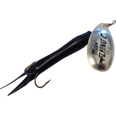 Mepps Aglia Fly Upstream-15 Gr.-Sort/sølv Blad Mepps Aglia Fly Upstream-15 Gr.-Sort/sølv Blad