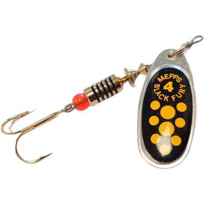 Mepps Black Fury-Silver/yellow-4 Mepps Black Fury-Silver/yellow-4
