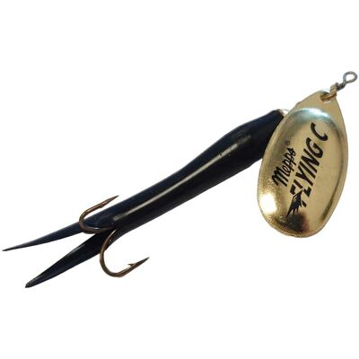 Mepps Aglia Flying C Upstream-15 Gr.-Sort/guld Blad Mepps Aglia Flying C Upstream-15 Gr.-Sort/guld Blad