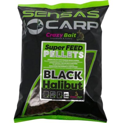 Sensas Super Feed Pellets Halibut Black 700g-6mm Sensas Super Feed Pellets Halibut Black 700g-6mm