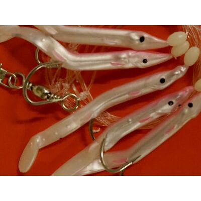 Sfg Torske/sej Sandeel Rig 6 Cm-Pink/hvid Sfg Torske/sej Sandeel Rig 6 Cm-Pink/hvid