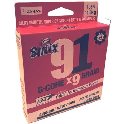 Sufix 91 G-Core X9 Flertrådet line - 150m - Grøn Sufix 91 G-Core X9 Flertrådet line - 150m - Grøn
