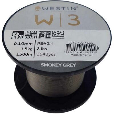 Westin W3 8 Braid Smokey Grey - Påspoling-0,08mm Westin W3 8 Braid Smokey Grey - Påspoling-0,08mm