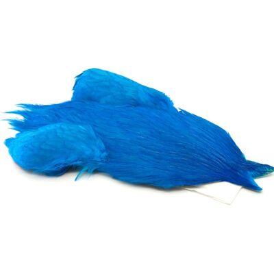 Whiting 4 B'S Rooster Cape-White Dyed Kingfisher Blue Whiting 4 B'S Rooster Cape-White Dyed Kingfisher Blue