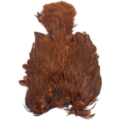 Whiting Brahma Hen Soft Hackle/chickabou-Mottled Grey Dyed Natural Brown Whiting Brahma Hen Soft Hackle/chickabou-Mottled Grey Dyed Natural Brown