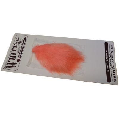 Whiting Spey Hackle Hen Cape-White Dyed Salmon Uv Whiting Spey Hackle Hen Cape-White Dyed Salmon Uv