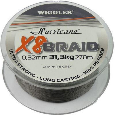 Wiggler Hurricane X8 Braid Grey-0,38mm Wiggler Hurricane X8 Braid Grey-0,38mm