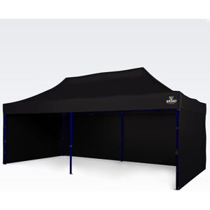 BRIMO Havepavillon 3×6 M – Sammenklappelig Med 3 Vægge - Med 3 Vægge - Sort 70% polyester, 30% PVC BRIMO Havepavillon 3×6 M – Sammenklappelig Med 3 Vægge - Med 3 Vægge - Sort 70% polyester, 30% PVC