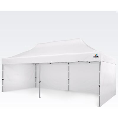 BRIMO - Exclusive Aluminium Hexagon - 3x6m - Hvid - Pavilion BRIMO - Exclusive Aluminium Hexagon - 3x6m - Hvid - Pavilion