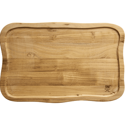 Aida Raw Teak Skærebræt Med Saftrille - 40x36 Cm Aida Raw Teak Skærebræt Med Saftrille - 40x36 Cm