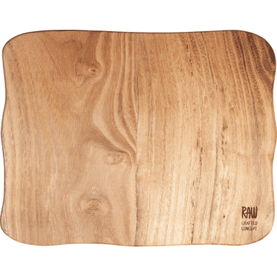 AIDA RAW Skærebræt i teak - Organisk form - 40x30cm AIDA RAW Skærebræt i teak - Organisk form - 40x30cm